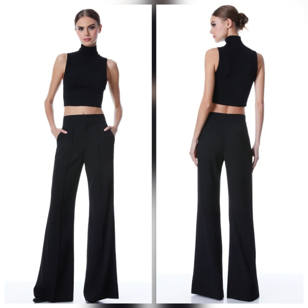 ❤️ ALICE + OLIVIA DYLAN HIGH RISE WIDE LEG PANTS, 6 (28)